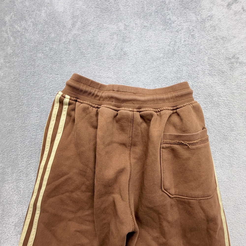 Adidas Pants Womens M Brown Fleece Track Tapered Side Stripe Originals - Picture 6 of 9